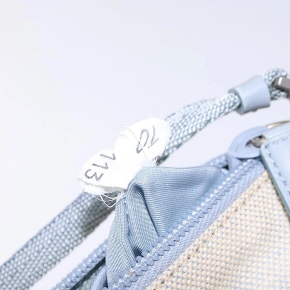 PRADA Sports Accessory Pouch Canvas Blue Silver Auth - Picture 14 of 16